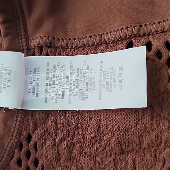 XL AERIE Brown Crop Top Jane Shirt Camisole Tank Front Lace Lined - Picture 4 of 4